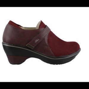 Burgandy Mid Heel Shootie